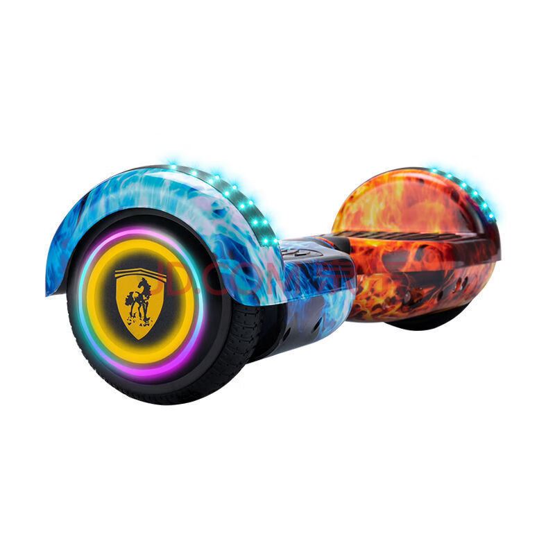 平衡车电动两轮小学生儿童成人代步扭扭车滑板车手扶杆 7寸冰火标配