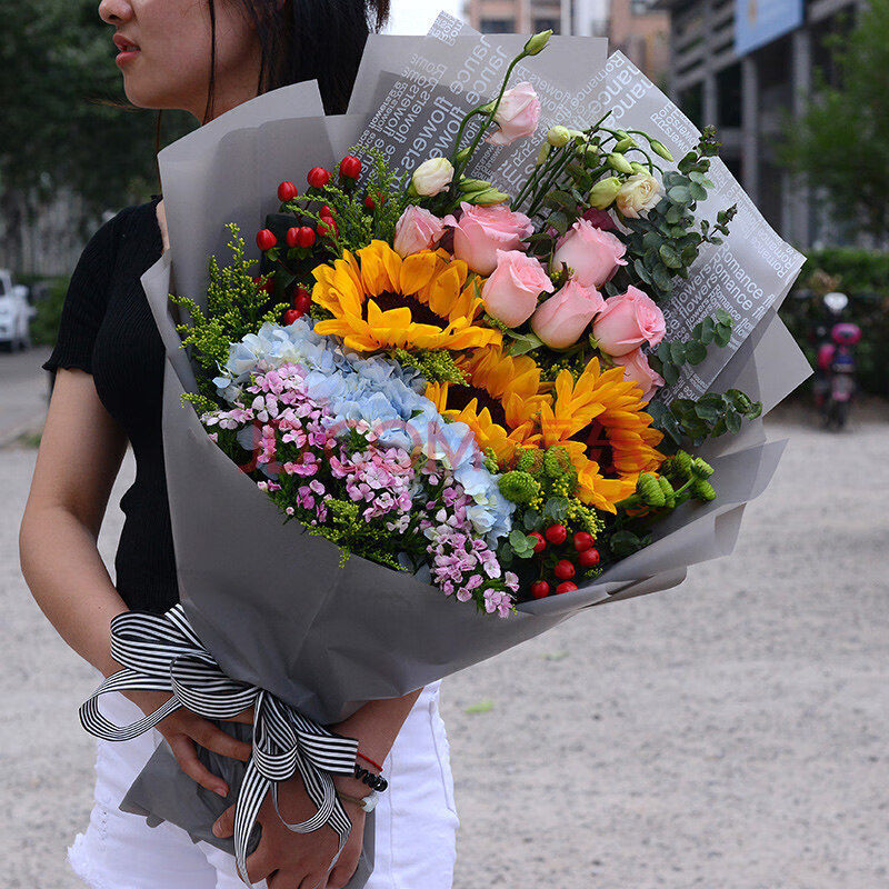 全国同城鲜花速递向日葵花束送男生爸爸老公生日毕业季礼物北京上海