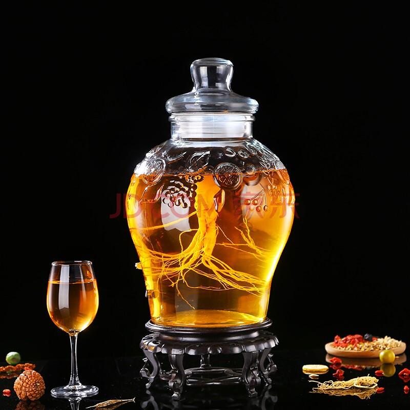 泡酒瓶子10斤20斤30斤龙头无铅泡酒坛密封罐酒罐玻璃酿酒药酒瓶酒缸