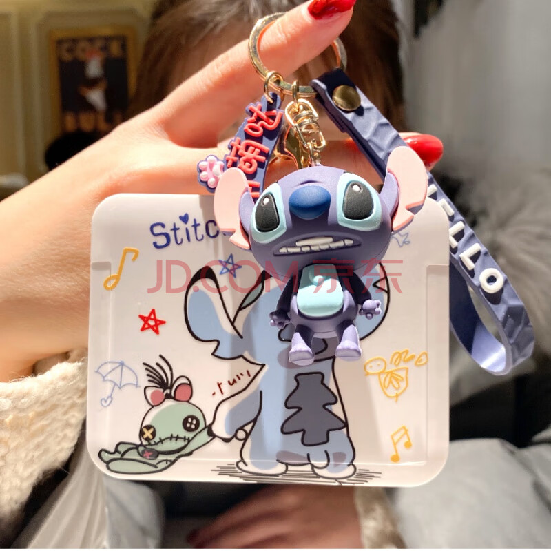 2021新款史迪奇可爱卡套挂脖门禁卡包多功能厂牌工作证公交地铁卡通防