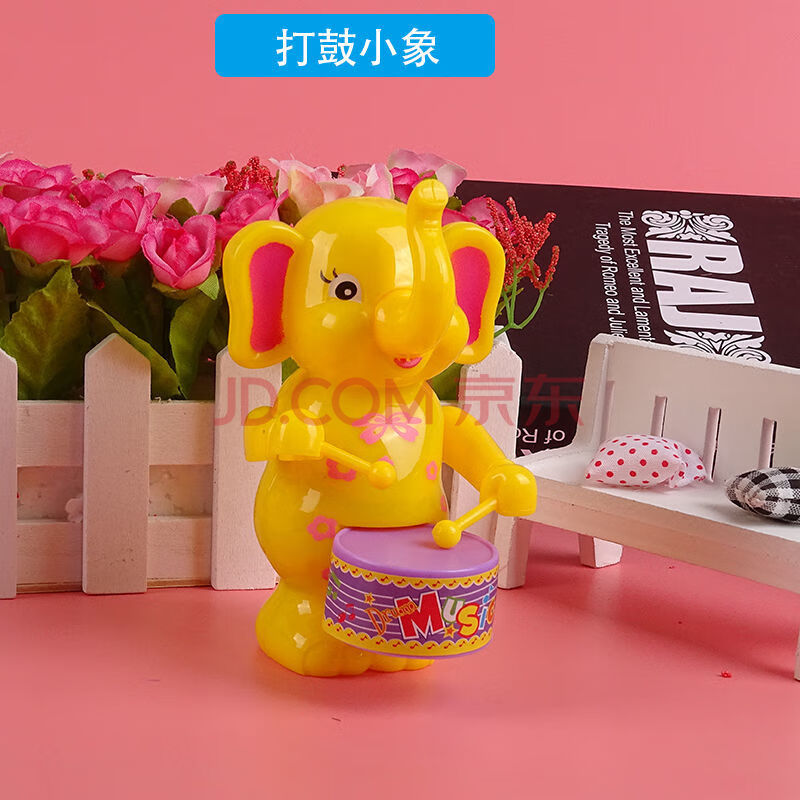 儿童发条打鼓兔玩具宝宝玩具婴儿0-1-2-3-4-4-6岁玩具网红玩具 打鼓