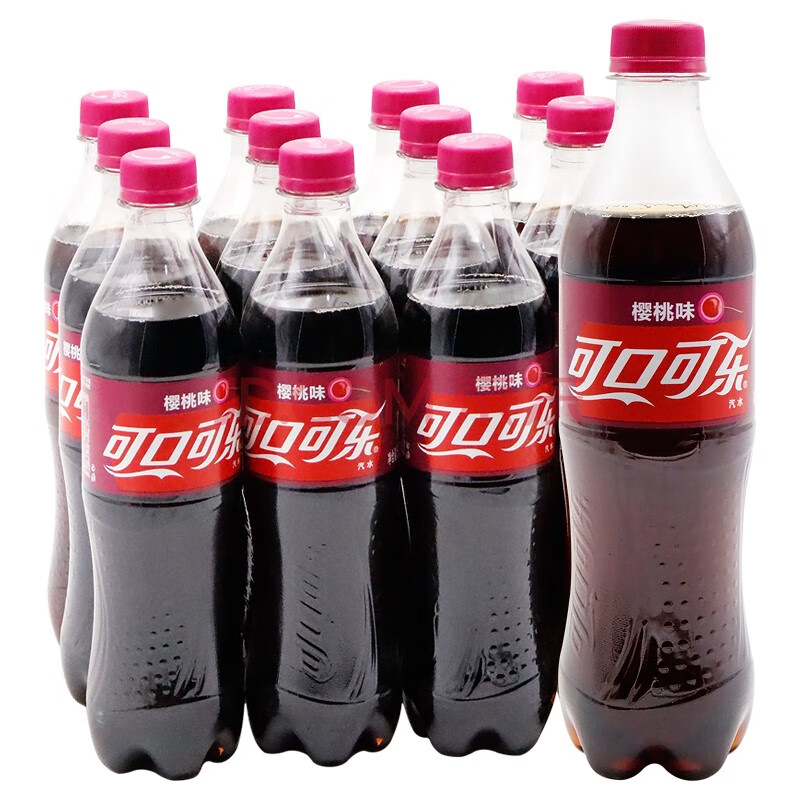 可口可乐 樱桃味汽水 碳酸饮料 500ml*12瓶 整箱