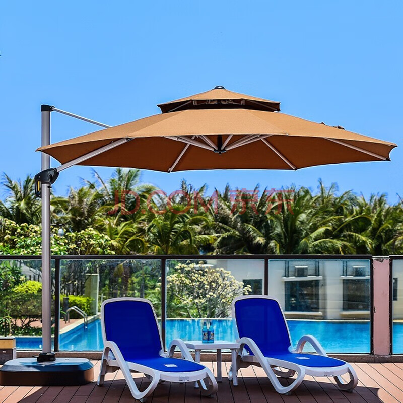 purpleleaf户外遮阳伞 保安岗亭大太阳伞庭院罗马伞室外遮阳伞家具伞