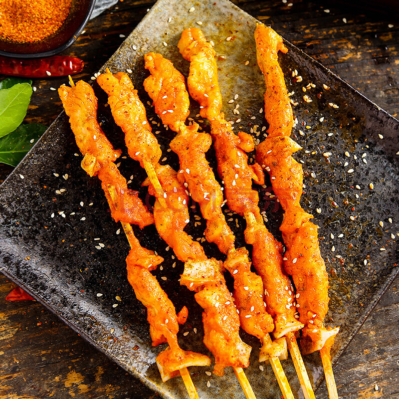 餐爆骨肉相连365g鸡肉串脆骨串软骨串烤串野餐食品烤串 骨肉相连