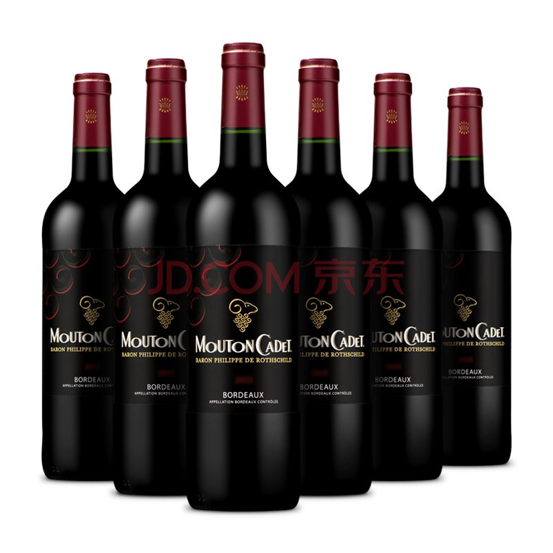 【酒小二】法国原瓶进口 木桐嘉棣红葡萄酒750ml 6瓶 整箱装