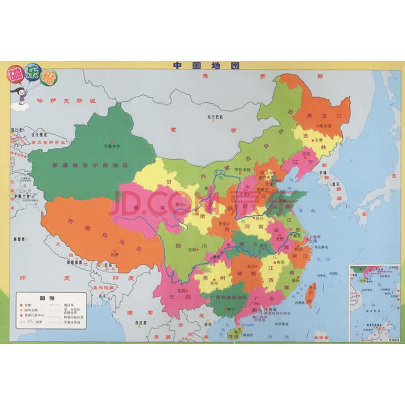 中国地图打印黑白图片