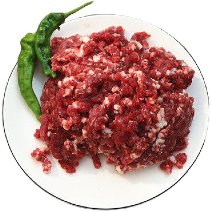 新鲜牛肉馅 现绞新鲜黄牛肉馅 肉泥 500克