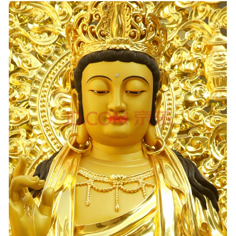 96米大型西方三圣铜像纯铜阿弥陀佛观音佛像供奉念佛堂 大势至佛像