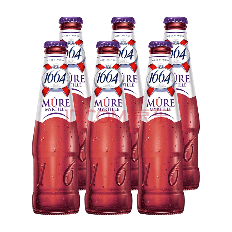 1664啤酒 法国原装进口啤酒 克伦堡凯旋精酿蓝莓味啤酒 250ml*6瓶