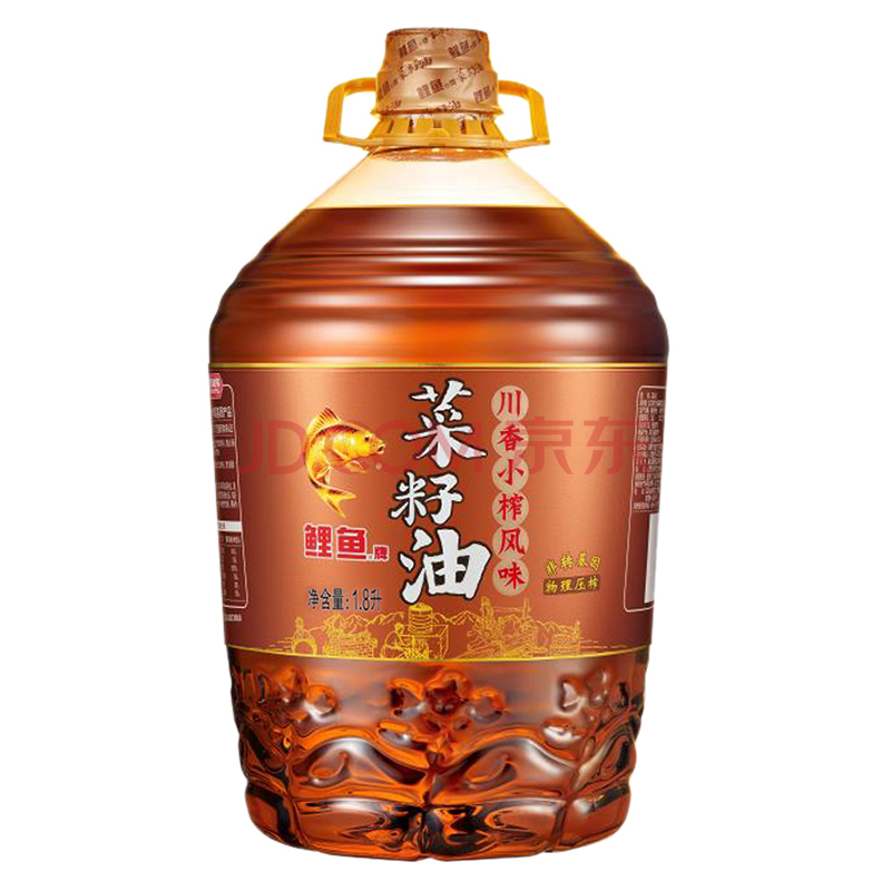 鲤鱼牌川香小榨风味菜籽油 1.8l