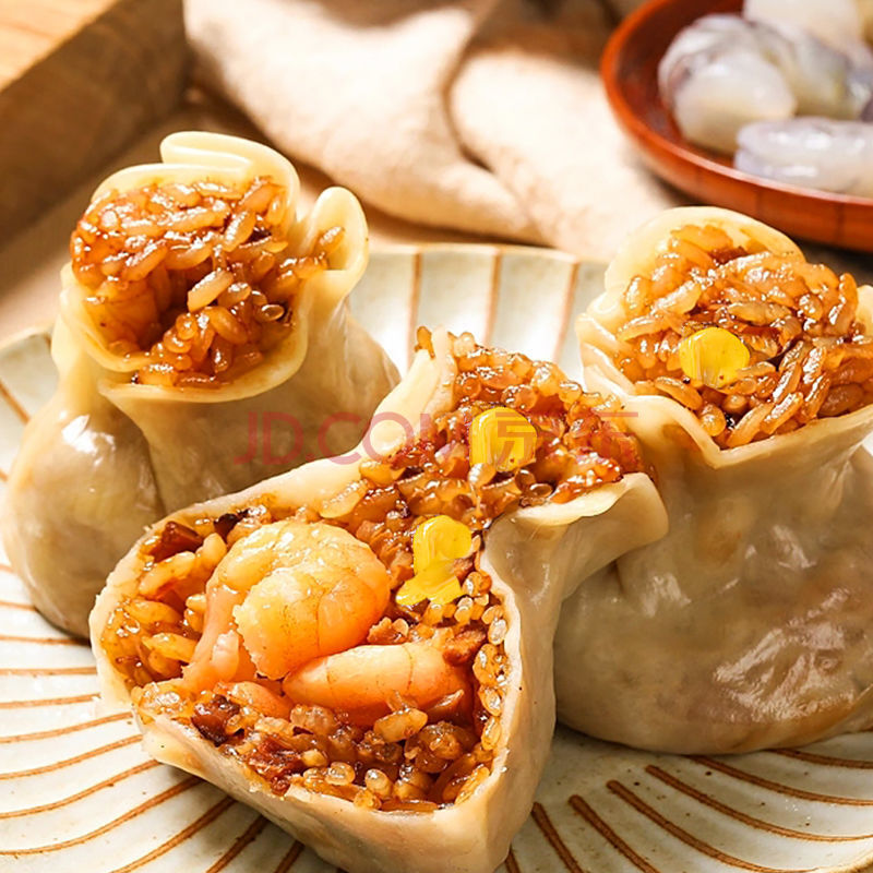 糯米烧麦猪肉香菇烧麦营养早餐方便速食批发速冻食品 玉米虾仁(两只整