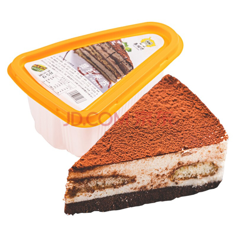 【泰榴行提拉米苏切块】泰榴行 提拉米苏蛋糕三角切块85g盒装带盘叉 