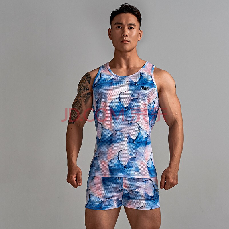 omg潮牌 专业速干沙滩裤超薄款透气平角三角温泉泳裤泳装男士套装