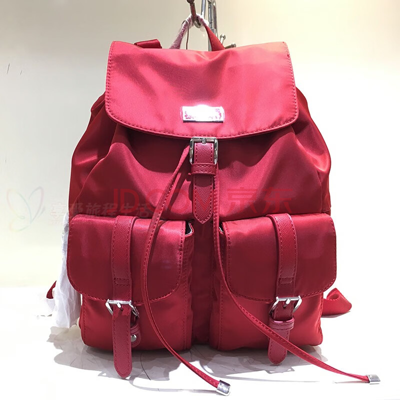 samsonite/新秀丽双肩包女 2019新款34n女士尼龙布休闲通勤背包 红色