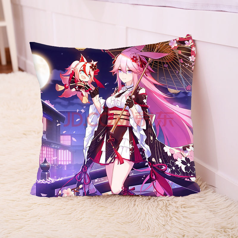 崩坏3周边抱枕狂热蓝调全人物符华同款枕头双面可拆洗三【京闪配送】