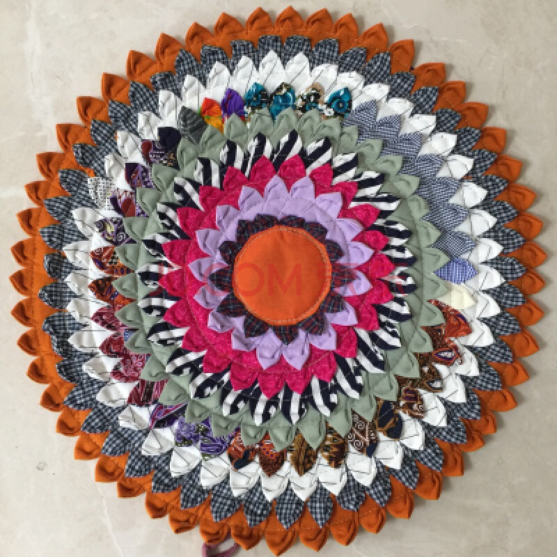 泰国手工拼布坐垫圆形椅垫沙发汽车垫子蒲团莲花垫民族风家居饰品