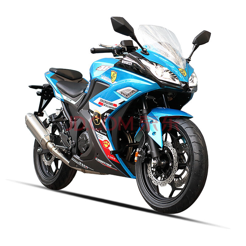 忍者六代200单缸风冷国四电喷版趴赛机车街车整车可上牌 蓝黑色法拉利