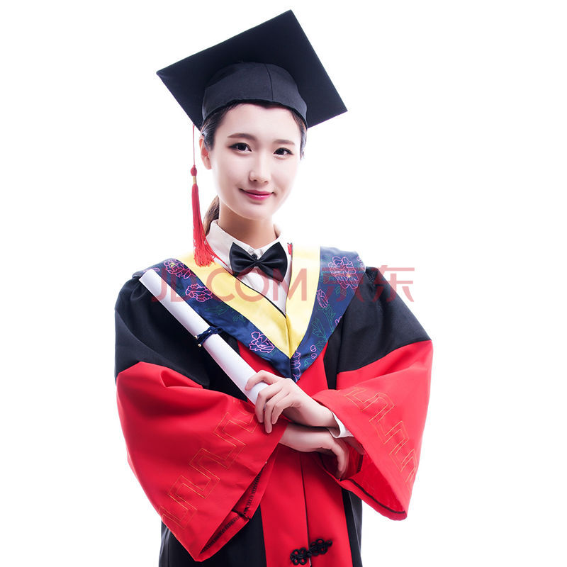 大学生毕业礼服学校成人礼演出服博士颁奖服学士学位服2021 黄色工科