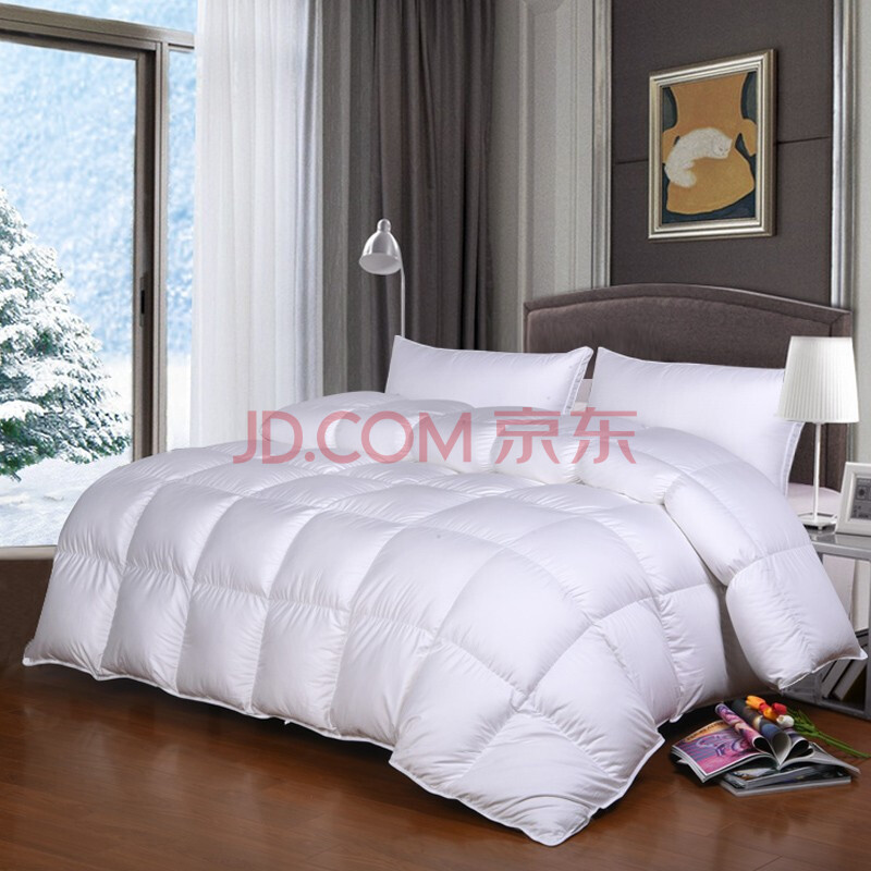 899元包邮 AIDLI 波兰进口95%白鹅绒保暖羽绒被 200*230cm+ 枕头1对