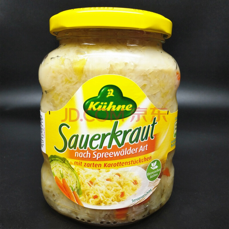 kuhne sauerkraut 冠利 酸椰菜 350g 白甘蓝 白椰菜 德式