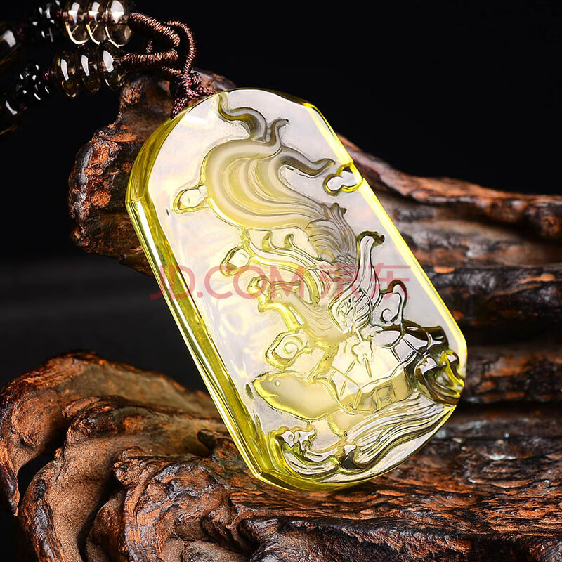 黄水晶2021年属龙吉祥物丹凤守禄吊坠男女生肖龙破化太岁化解饰品