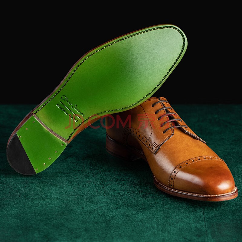 贝克汉姆同款 oliversweeney 橄榄鞋商务系带固特异德比鞋英伦绿底