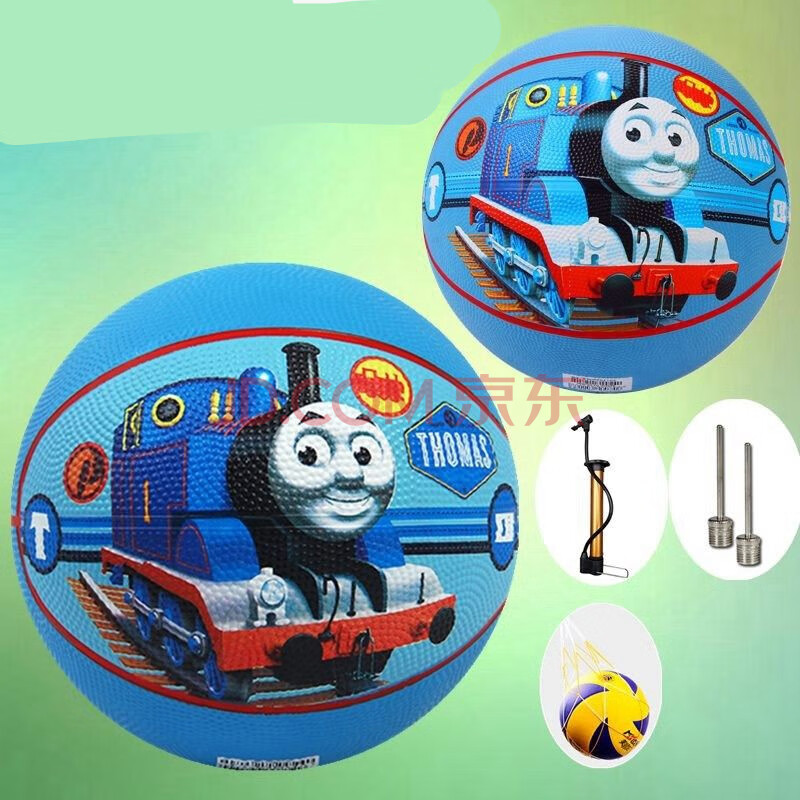 篮球4号5号幼儿园5号皮球橡胶球小孩练习球拍拍球游戏训练 五号托马斯