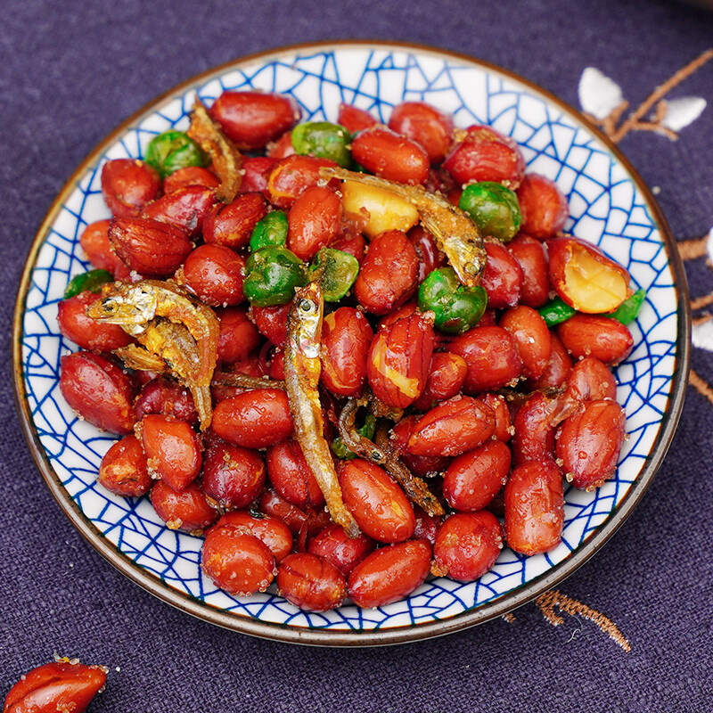 延边特产美食麻辣小鱼花生零食小鱼拌花生下酒菜办公室小零食休闲 源