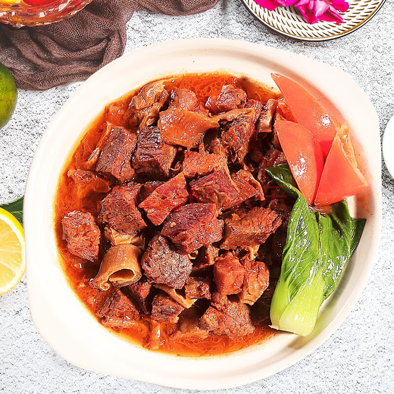 谷言牛套皮500g 速食方便菜冷冻生鲜半成品菜 牛肉熟食美味火锅底料快