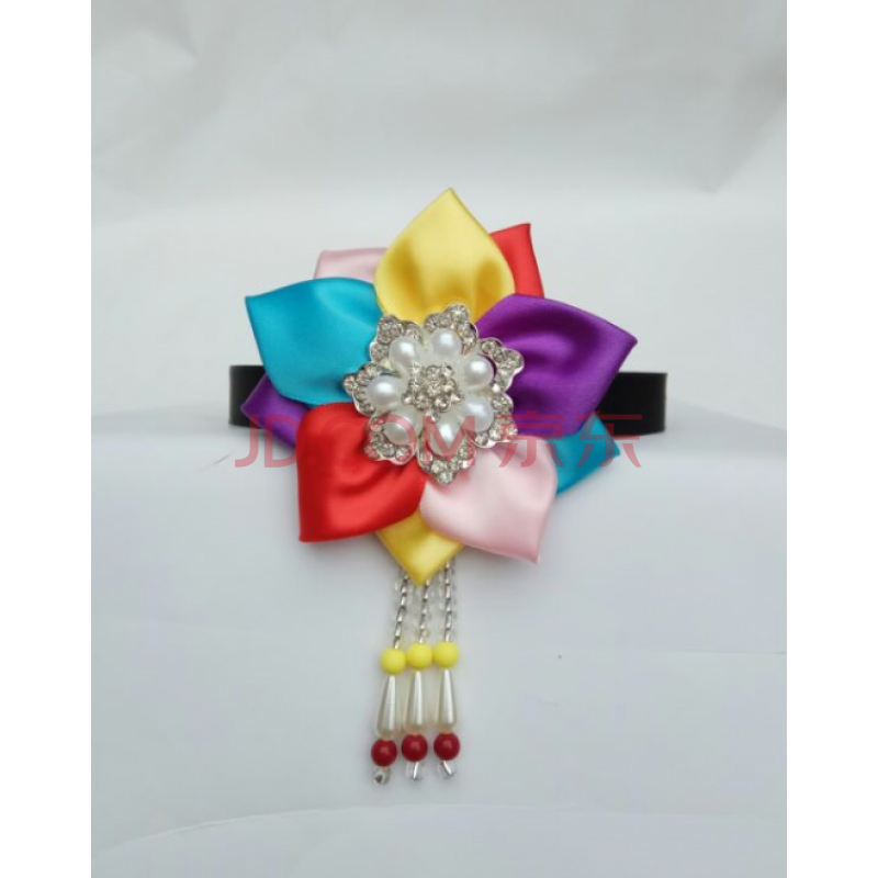 传统发饰发箍发带韩国头饰少数民族朝鲜族发饰发带表演头饰 五彩花