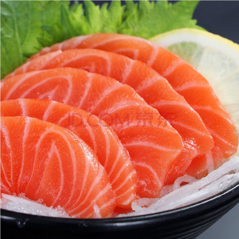 新鲜三文鱼刺身中段现切现发海鲜水产 三文鱼中段肉680克