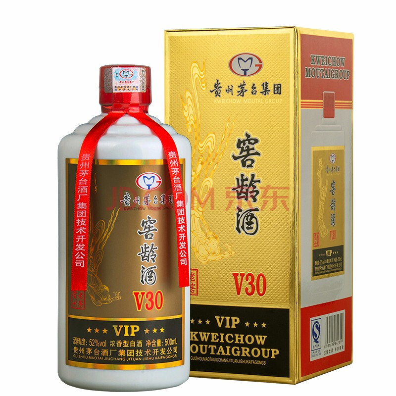 贵州茅台集团 52度 vip窖龄酒v30 浓香型白酒500ml *6瓶白酒整箱装