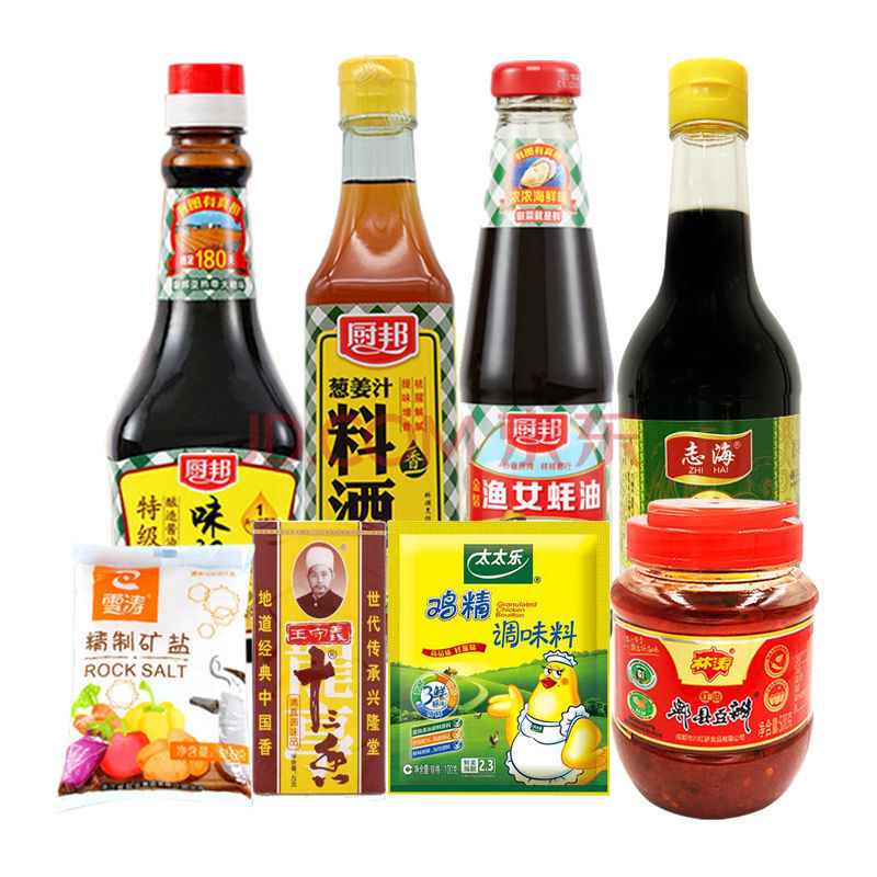 厨邦酱油 厨邦味极鲜生抽老抽酱油镇江陈醋料酒鸡精豆瓣酱盐调味品