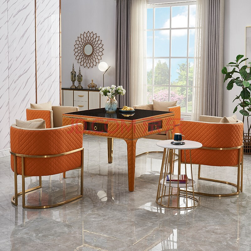 牌友实木麻将机 全自动两用麻将 家用 高端系列-爱马仕橙