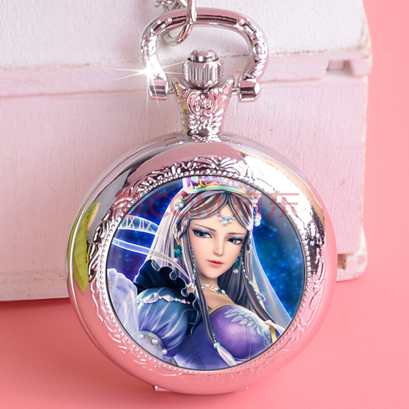 叶罗丽怀表儿童女时丽仙子孔雀夜萝莉娃娃冰公主表女孩挂链表来图定制