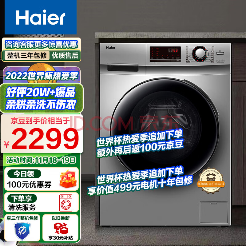 另类评测海尔（Haier）滚筒洗衣机129S值得入手？质量评测如何，说说看法 品牌评测 第1张