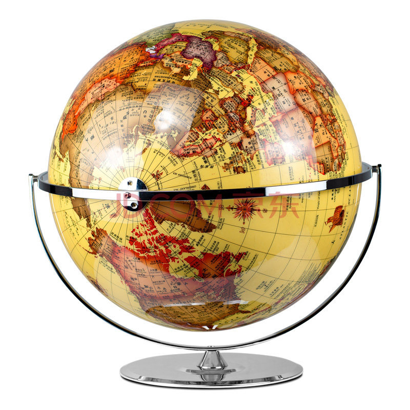 地球仪摆件高档 50cm大号特大复古旋转地球仪摆件办公室大型桌面欧式