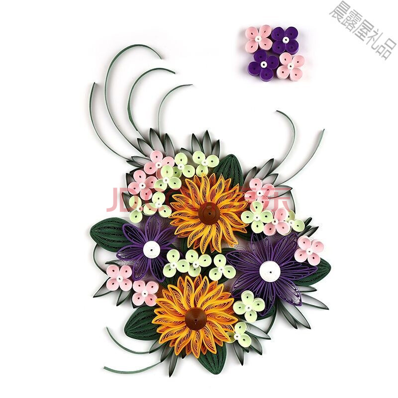 衍纸画材料包学生手工作品京剧a4线稿图初学者工具衍纸套装底稿图 62