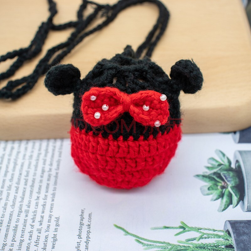 毛线手工毛线立夏端午节蛋兜小黄鸡蛋袋手工编织儿童挂脖毛线鸡蛋套蛋