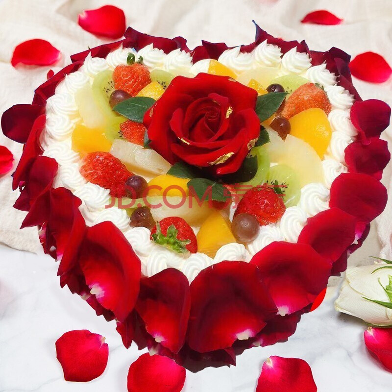 预定新鲜生日蛋糕当日送达全国同城配送送男女朋友老婆网红玫瑰花