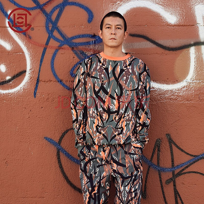 【clot】虎纹荆棘卫衣20荆棘系列橄榄色陈冠希主理 橄榄色 xxl