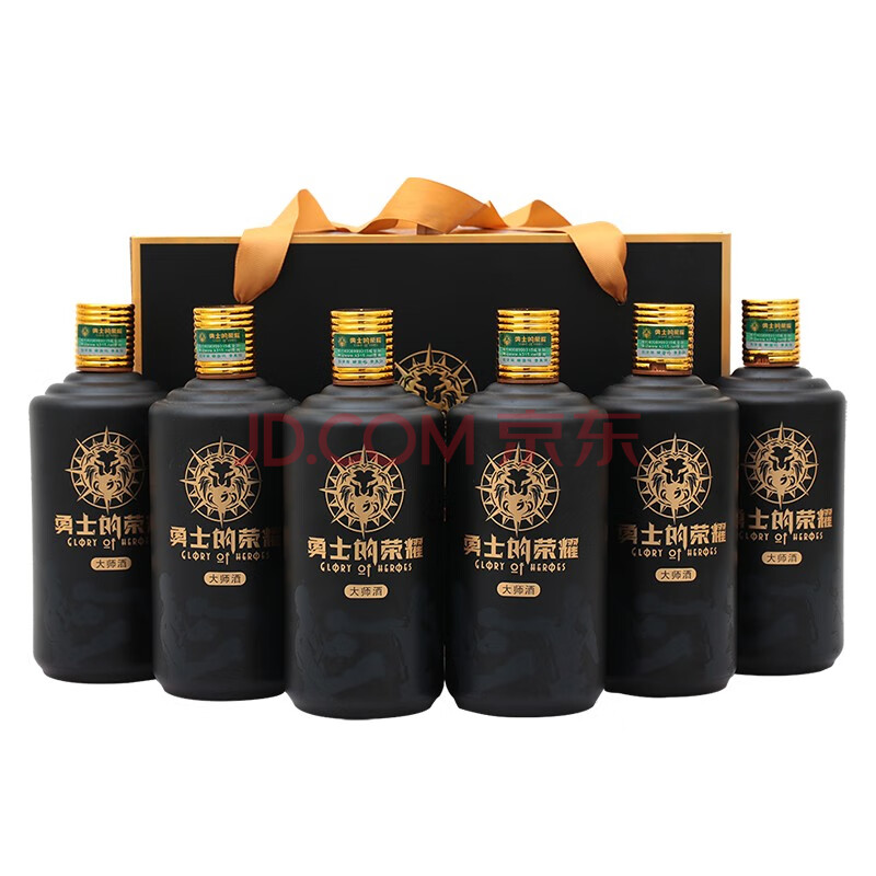 勇士的荣耀大师的酒53度酱香型白酒商务宴请礼盒整箱装6瓶