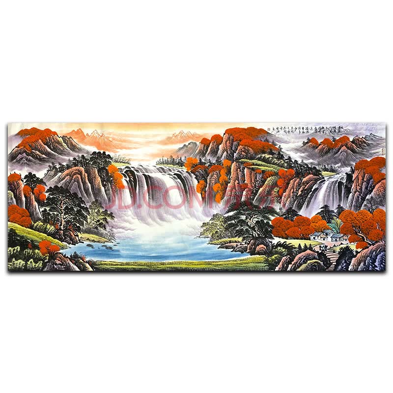 李晓海 著名画家 《旭日东升鸿运当头聚宝盆》 小六尺
