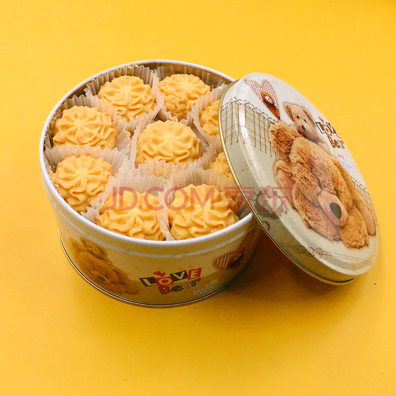 香港进口 曲奇饼干手工原味榴莲抹茶味 网红休闲饼干 礼盒装 原味一罐