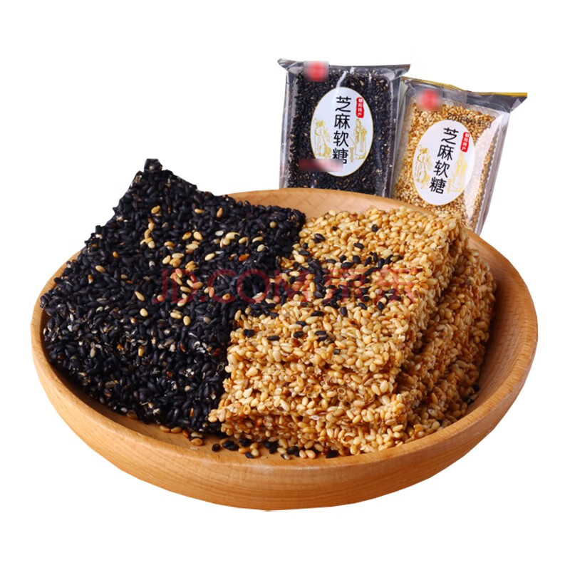 东北特产黑芝麻软糖白芝麻软糖手工老式芝麻糖零食小吃小包装500g 白