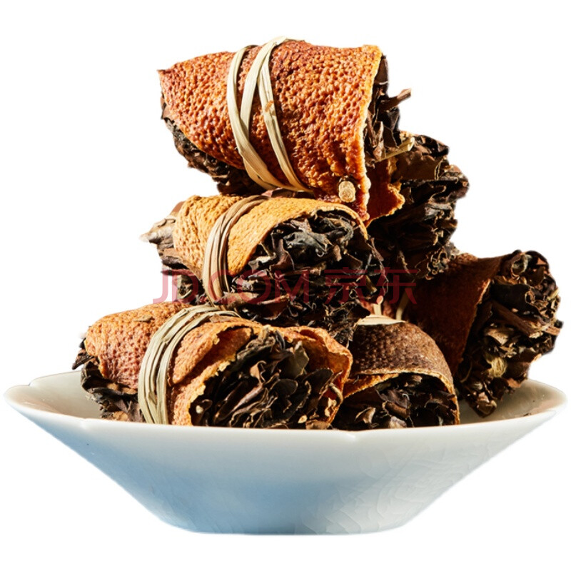 三宝茶陈皮白茶福鼎老白茶10年贡寿眉广东新会三宝扎散装500g