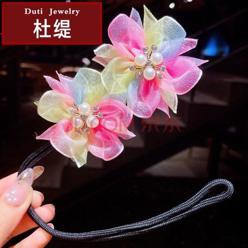 (du ti)女童丸子头盘发器头花小女孩不伤发头饰懒人编发神器发圈儿童