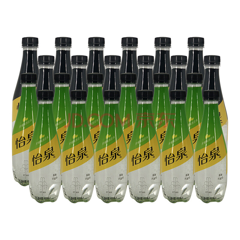 可口可乐 怡泉 苏打水 原味 柠檬味 400ml*24瓶/箱 含气饮料汽水
