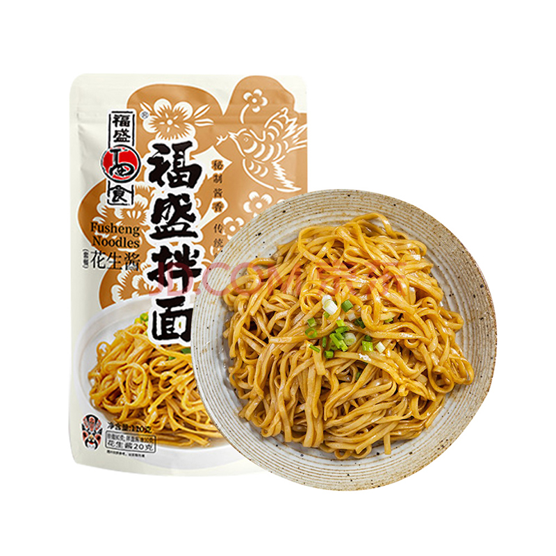 福盛拌面 花生葱油味拌面 干拌面 花生酱味 2包装【图片 价格 品牌