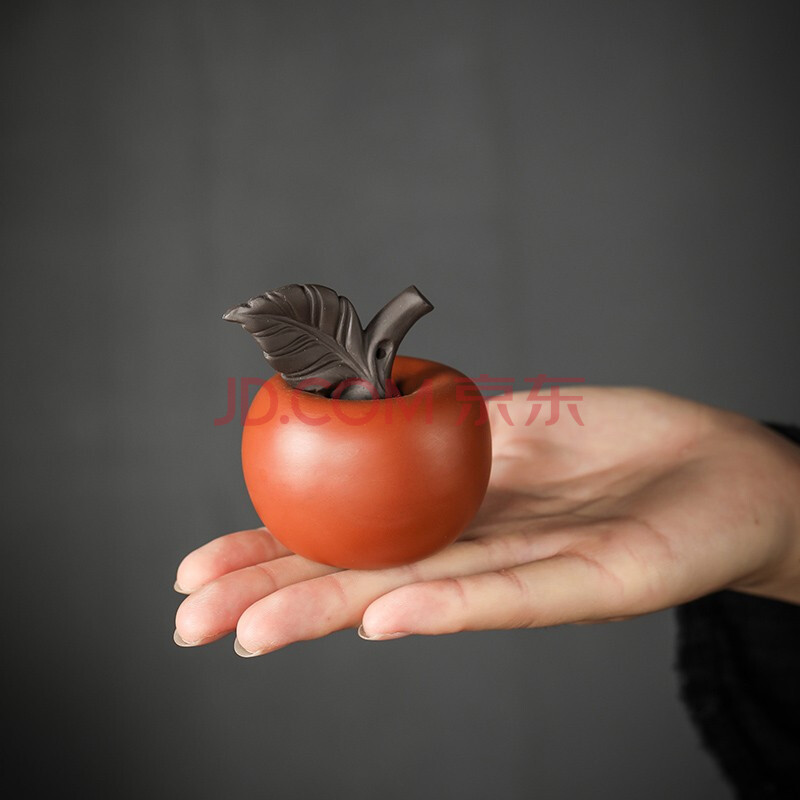 宇轩 创意苹果紫砂茶宠四季平安手工精品笔架可养茶艺家居摆件 四季